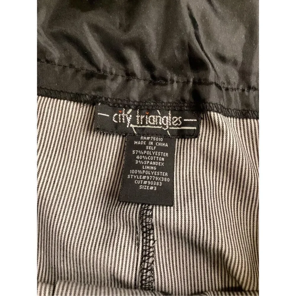 City Triangle Pinstripe 2Pc Skirt Suit Professional Occupational Business
